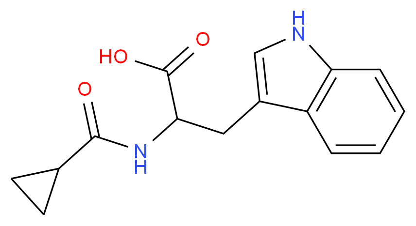 2-[(cyclopropylcarbonyl)amino]-3-(1H-indol-3-yl)propanoic acid_分子结构_CAS_)