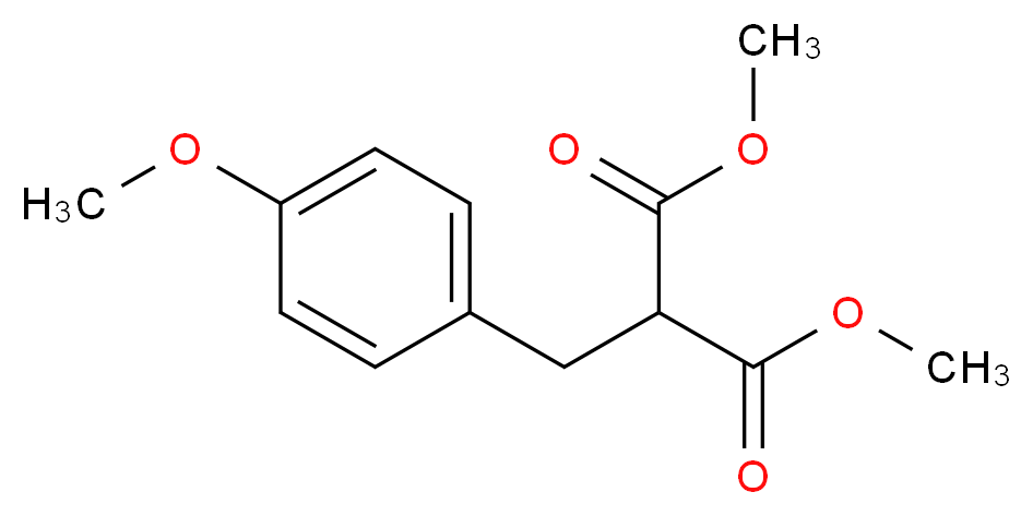 1,3-dimethyl 2-[(4-methoxyphenyl)methyl]propanedioate_分子结构_CAS_15378-09-3