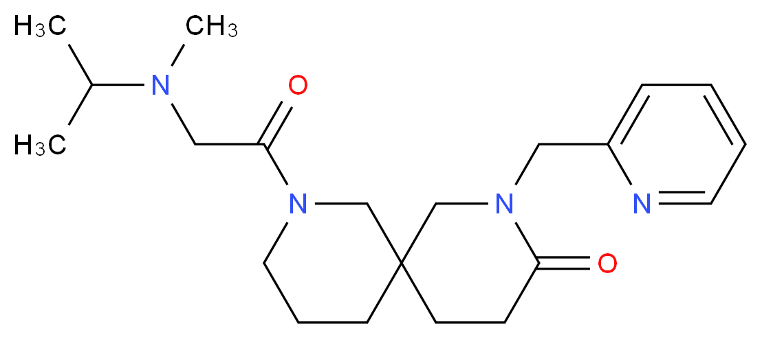 8-(N-isopropyl-N-methylglycyl)-2-(2-pyridinylmethyl)-2,8-diazaspiro[5.5]undecan-3-one_分子结构_CAS_)