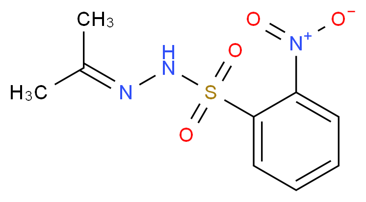 2-nitro-N'-(propan-2-ylidene)benzene-1-sulfonohydrazide_分子结构_CAS_6655-27-2