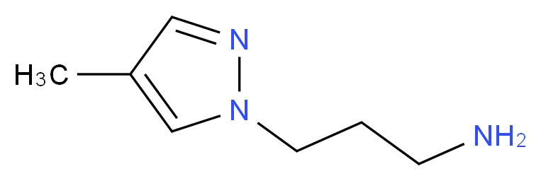 3-(4-methyl-1H-pyrazol-1-yl)-1-propanamine_分子结构_CAS_956758-69-3)