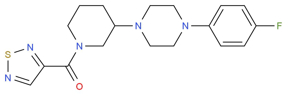 1-(4-fluorophenyl)-4-[1-(1,2,5-thiadiazol-3-ylcarbonyl)-3-piperidinyl]piperazine_分子结构_CAS_)