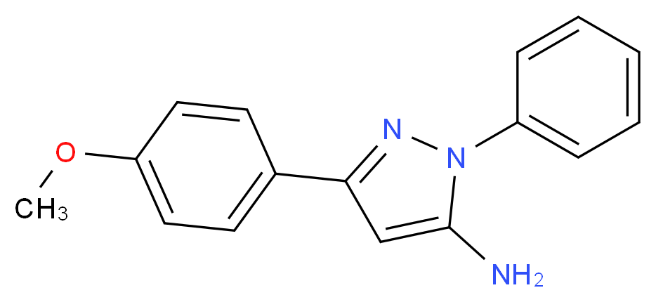 3-(4-methoxyphenyl)-1-phenyl-1H-pyrazol-5-amine_分子结构_CAS_19652-13-2
