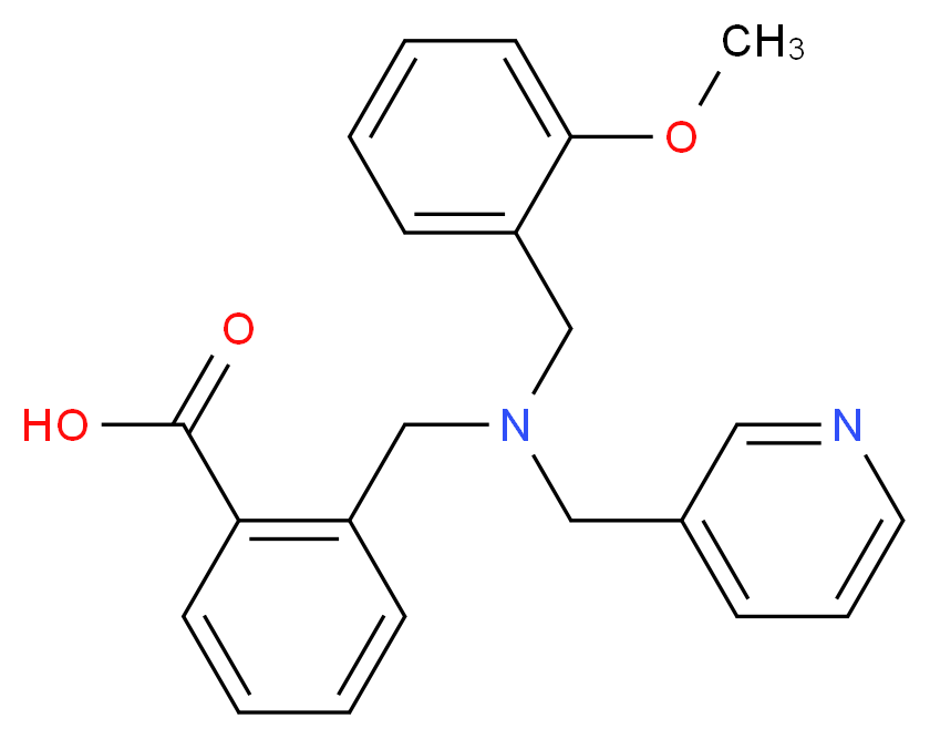 2-{[(2-methoxybenzyl)(pyridin-3-ylmethyl)amino]methyl}benzoic acid_分子结构_CAS_)