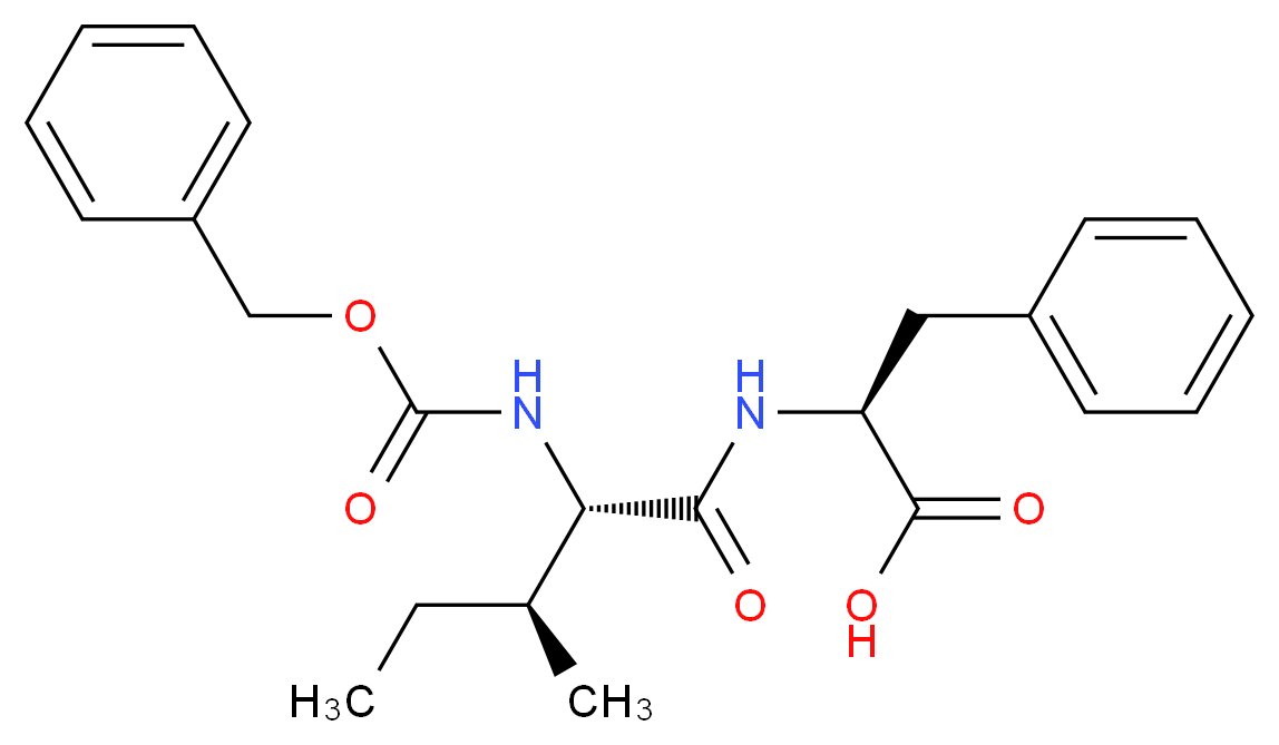 (2S)-2-[(2S,3S)-2-{[(benzyloxy)carbonyl]amino}-3-methylpentanamido]-3-phenylpropanoic acid_分子结构_CAS_13254-07-4