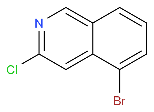 5-bromo-3-chloroisoquinoline_分子结构_CAS_1256787-17-3