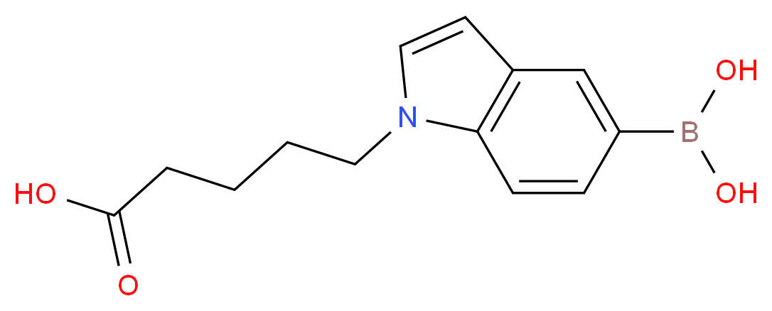 5-(5-Borono-1H-indol-1-yl)pentanoic acid_分子结构_CAS_1072946-60-1)