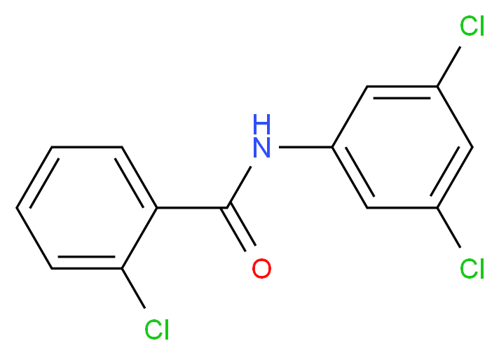 2-chloro-N-(3,5-dichlorophenyl)benzamide_分子结构_CAS_83426-50-0