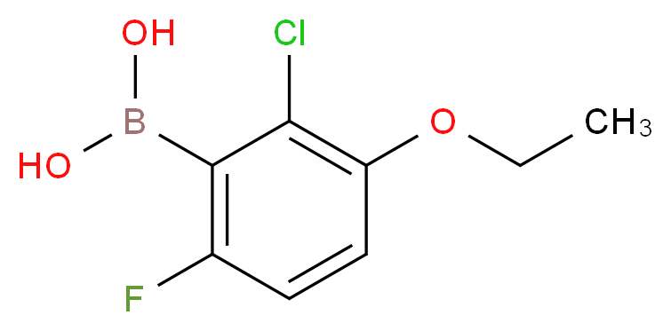 2-Chloro-3-ethoxy-6-fluorobenzeneboronic acid_分子结构_CAS_957120-93-3)