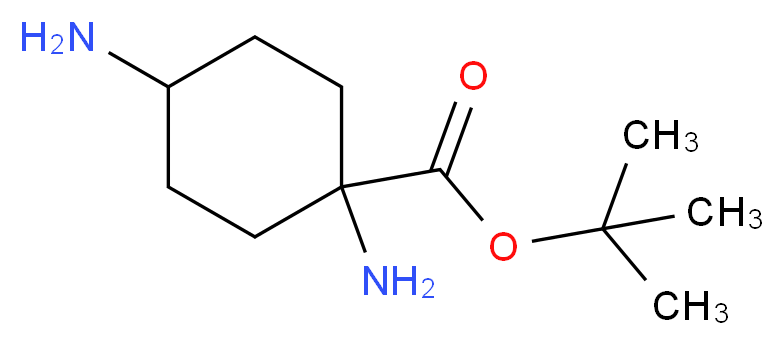 tert-butyl 1,4-diaminocyclohexane-1-carboxylate_分子结构_CAS_195314-59-1