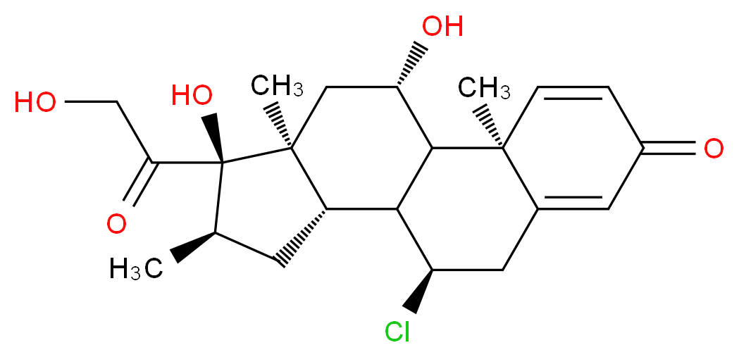 7α-Chloro-16α-methyl Prednisolone_分子结构_CAS_67452-97-5)