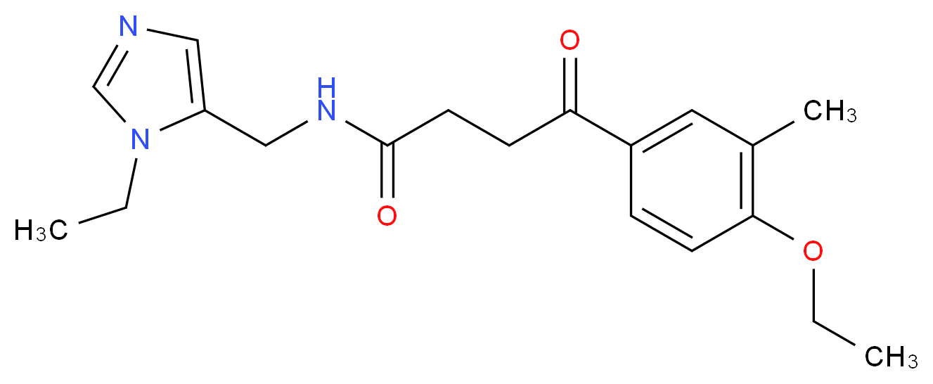 4-(4-ethoxy-3-methylphenyl)-N-[(1-ethyl-1H-imidazol-5-yl)methyl]-4-oxobutanamide_分子结构_CAS_)