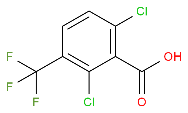 2,6-dichloro-3-(trifluoromethyl)benzoic acid_分子结构_CAS_25922-41-2