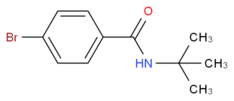 4-bromo-N-tert-butylbenzamide_分子结构_CAS_42498-38-4