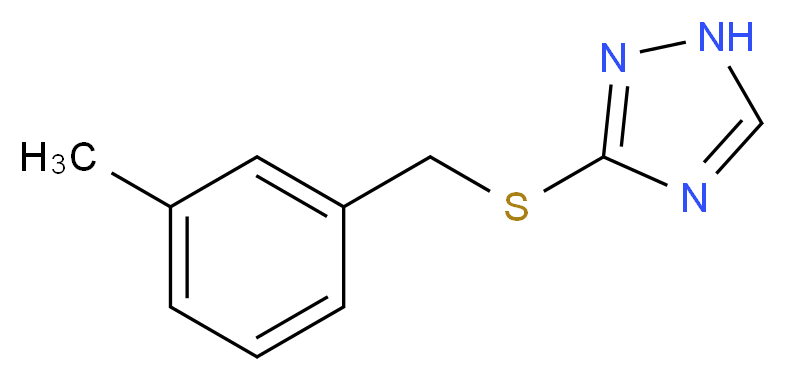 3-{[(3-methylphenyl)methyl]sulfanyl}-1H-1,2,4-triazole_分子结构_CAS_307545-27-3