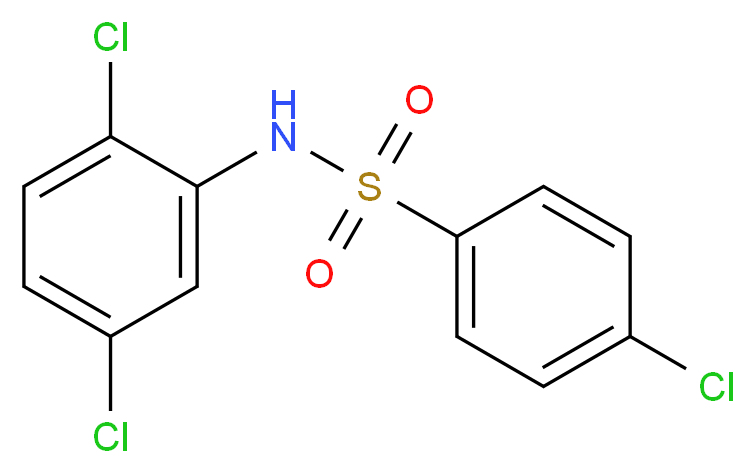 4-Chloro-N-(2,5-dichlorophenyl)benzenesulfonamide_分子结构_CAS_14738-06-8)