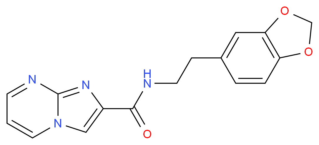 N-[2-(1,3-benzodioxol-5-yl)ethyl]imidazo[1,2-a]pyrimidine-2-carboxamide_分子结构_CAS_)