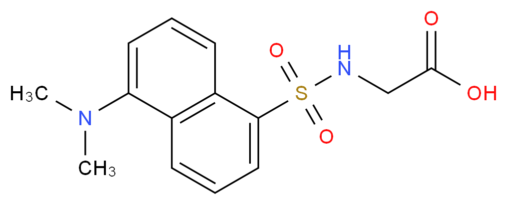 2-[5-(dimethylamino)naphthalene-1-sulfonamido]acetic acid_分子结构_CAS_1091-85-6