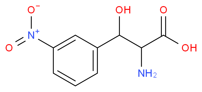 2-amino-3-hydroxy-3-(3-nitrophenyl)propanoic acid_分子结构_CAS_75082-88-1