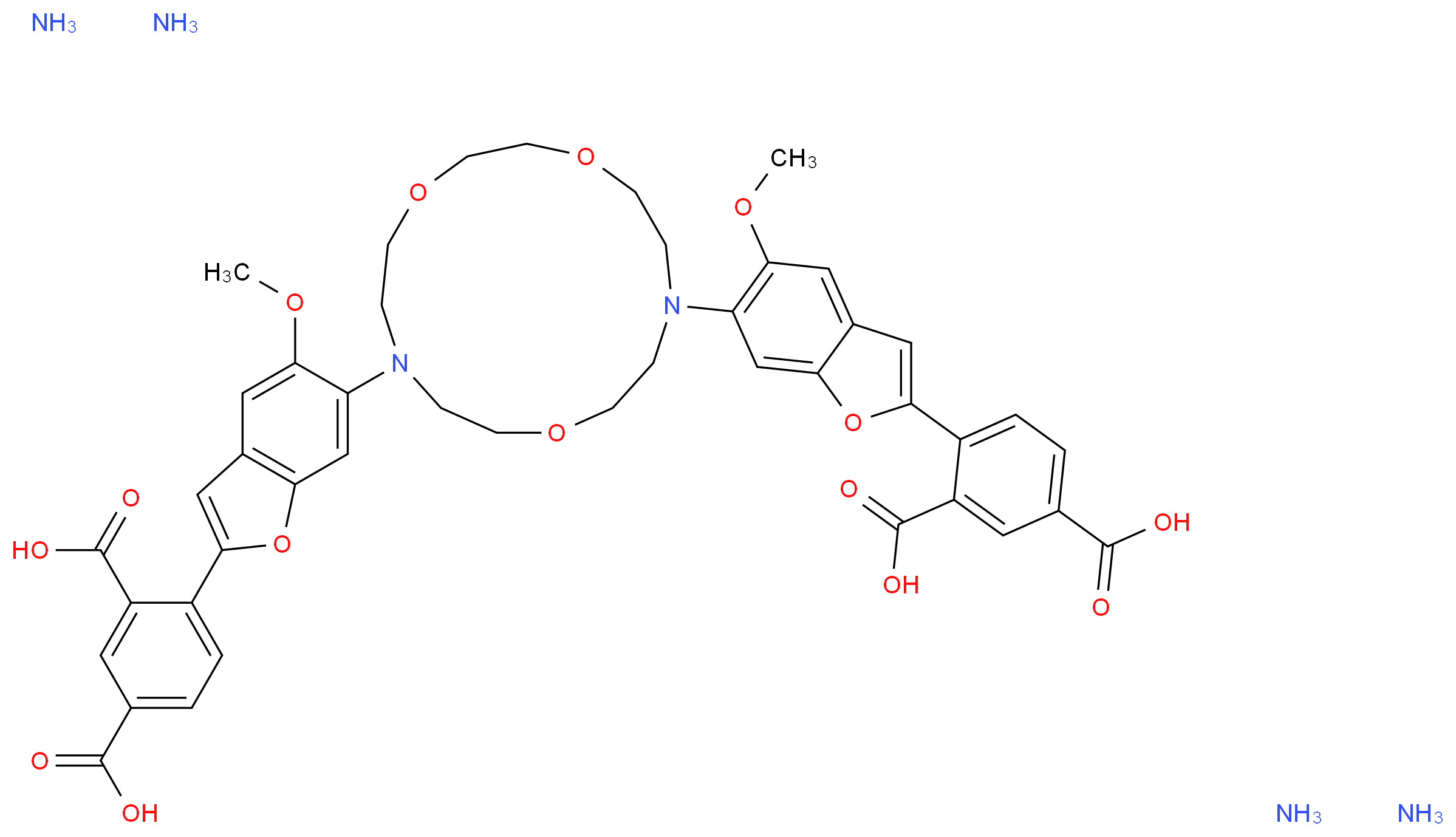 SBFI tetraammonium salt_分子结构_CAS_124549-08-2)