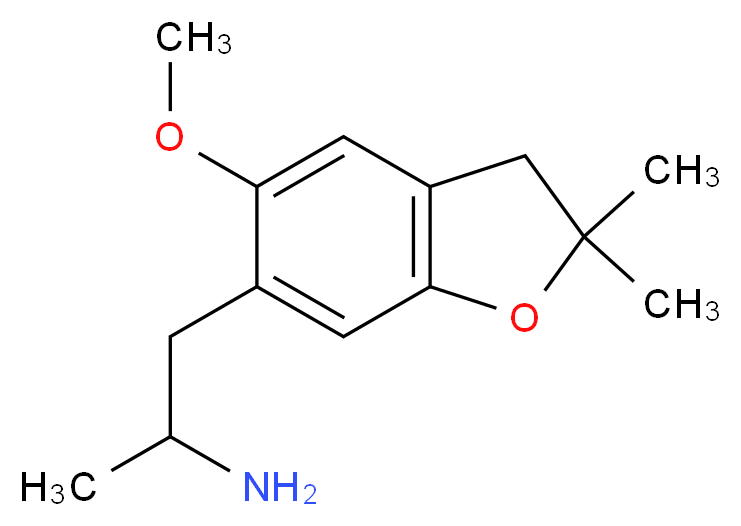 1-(5-methoxy-2,2-dimethyl-2,3-dihydro-1-benzofuran-6-yl)propan-2-amine_分子结构_CAS_952016-51-2