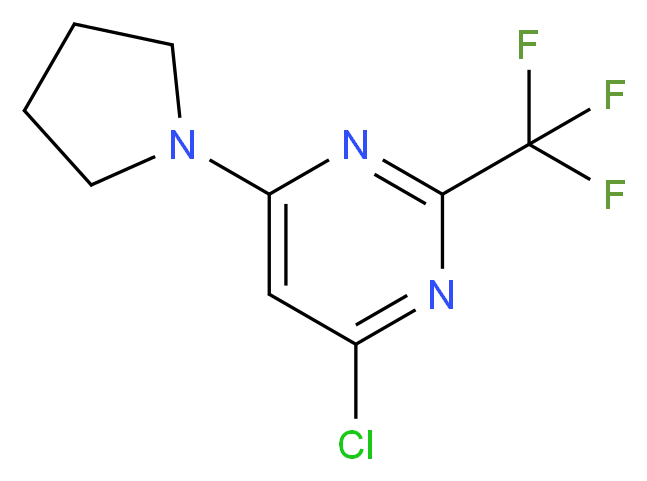 4-Chloro-6-pyrrolidin-1-yl-2-trifluoromethylpyrimidine_分子结构_CAS_1189872-15-8)