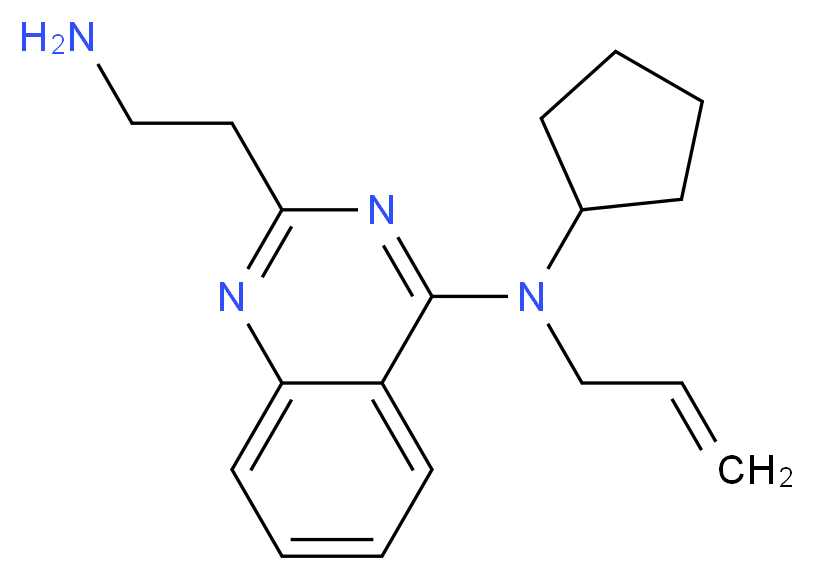N-allyl-2-(2-aminoethyl)-N-cyclopentylquinazolin-4-amine_分子结构_CAS_)