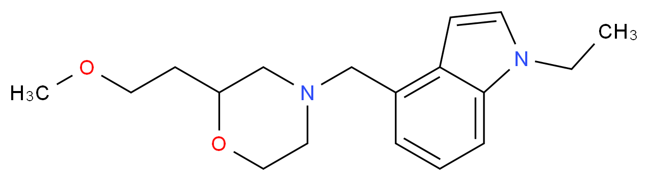 1-ethyl-4-{[2-(2-methoxyethyl)morpholin-4-yl]methyl}-1H-indole_分子结构_CAS_)