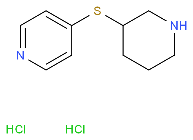 4-(piperidin-3-ylsulfanyl)pyridine dihydrochloride_分子结构_CAS_1198283-96-3