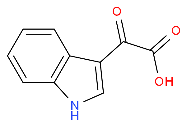 2-(1H-indol-3-yl)-2-oxoacetic acid_分子结构_CAS_1477-49-2