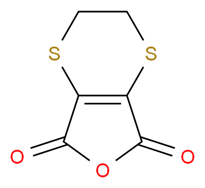 2,3-二氢-1,4-二硫杂[2,3-c]呋喃-5,7-二酮_分子结构_CAS_10489-75-5)