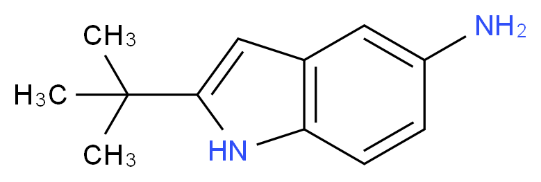 5-Amino-2-(tert-butyl)-1H-indole_分子结构_CAS_682357-49-9)