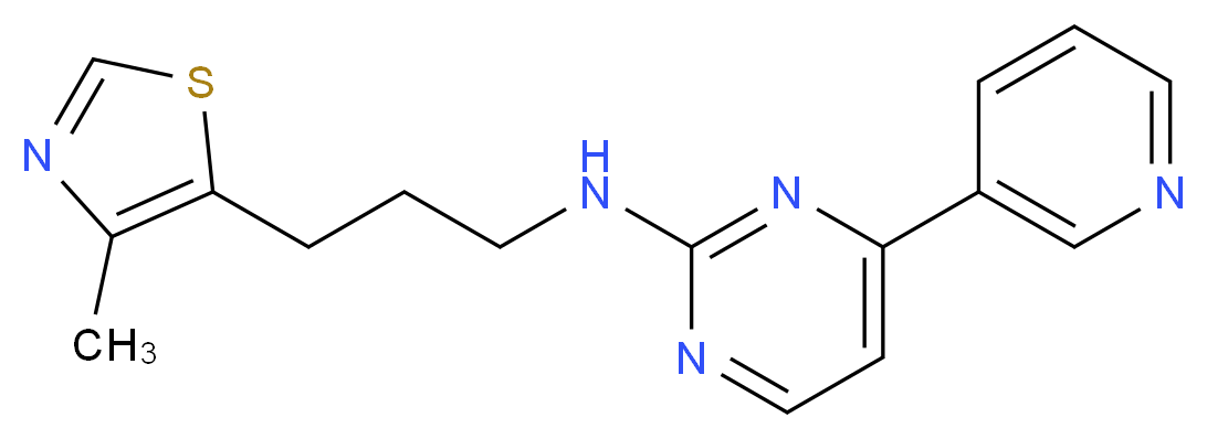 N-[3-(4-methyl-1,3-thiazol-5-yl)propyl]-4-(3-pyridinyl)-2-pyrimidinamine_分子结构_CAS_)