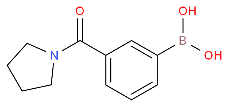 3-(1-吡咯啉基羰基)苯硼酸_分子结构_CAS_723281-53-6)