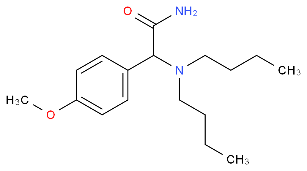 2-(dibutylamino)-2-(4-methoxyphenyl)acetamide_分子结构_CAS_519-88-0