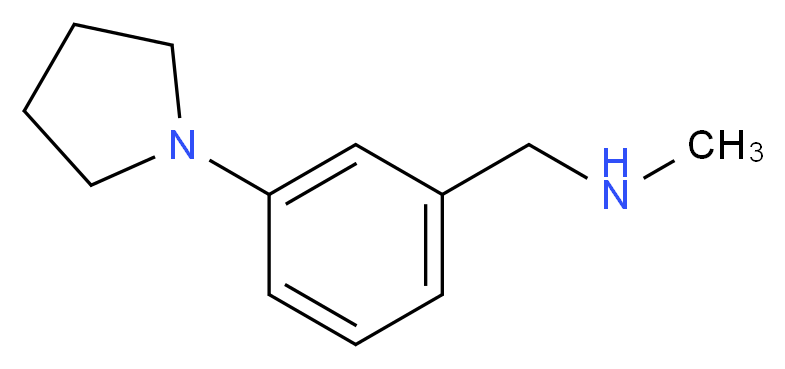 methyl({[3-(pyrrolidin-1-yl)phenyl]methyl})amine_分子结构_CAS_828242-07-5