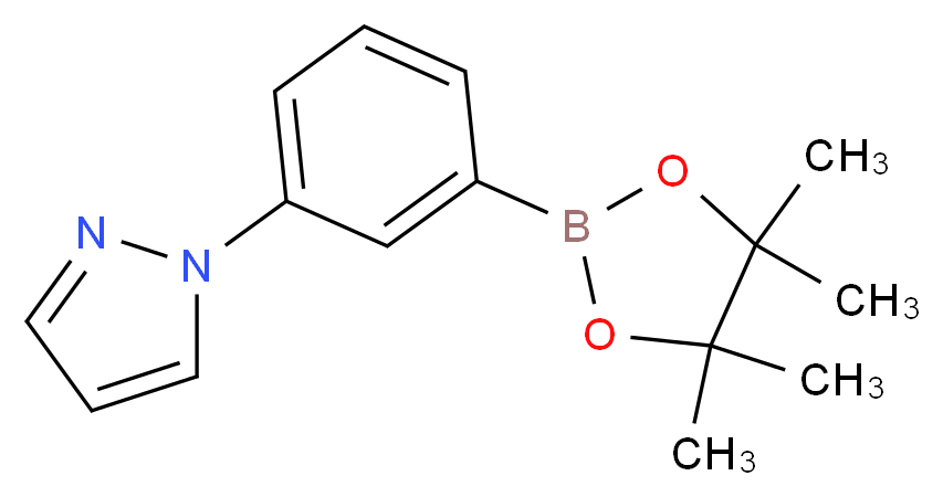 1-[3-(tetramethyl-1,3,2-dioxaborolan-2-yl)phenyl]-1H-pyrazole_分子结构_CAS_852227-94-2