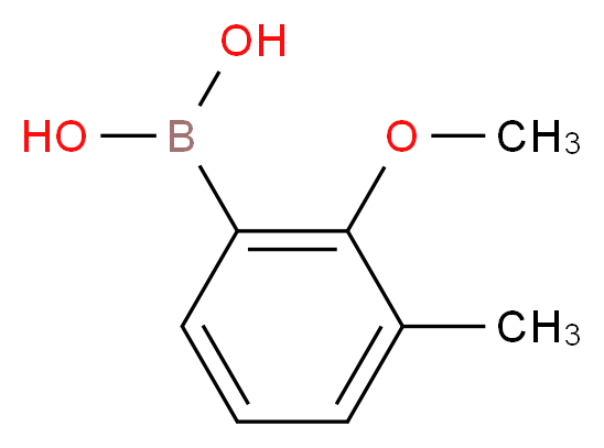 2-METHOXY-3-METHYLPHENYL BORONIC ACID_分子结构_CAS_909187-39-9)