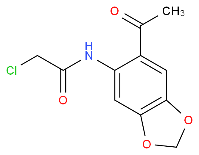 N-(6-acetyl-1,3-benzodioxol-5-yl)-2-chloroacetamide_分子结构_CAS_85590-94-9)