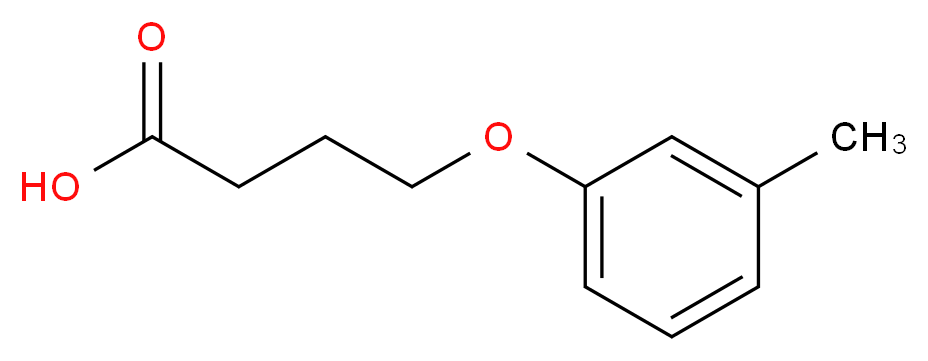 4-(3-methylphenoxy)butanoic acid_分子结构_CAS_22180-01-4