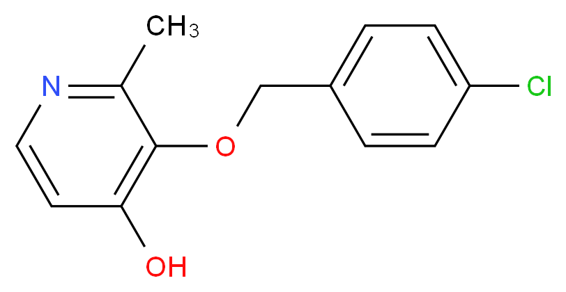 3-[(4-chlorobenzyl)oxy]-2-methylpyridin-4-ol_分子结构_CAS_287928-09-0)