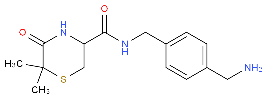 N-[4-(aminomethyl)benzyl]-6,6-dimethyl-5-oxothiomorpholine-3-carboxamide_分子结构_CAS_)