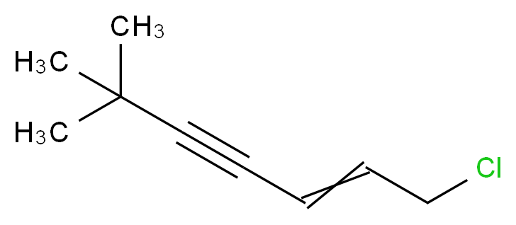 1-Chloro-6,6-dimethyl-2-hepten-4-yne_分子结构_CAS_126764-17-8)