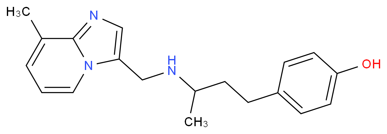 4-(3-{[(8-methylimidazo[1,2-a]pyridin-3-yl)methyl]amino}butyl)phenol_分子结构_CAS_)
