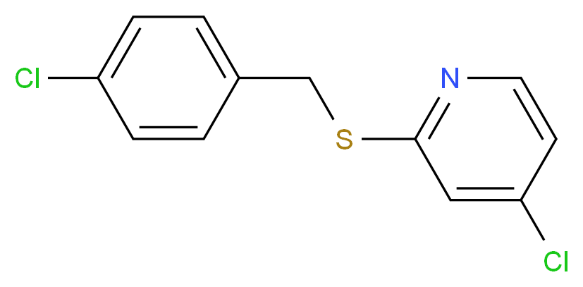 4-Chloro-2-((4-chlorobenzyl)thio)pyridine_分子结构_CAS_1346707-51-4)