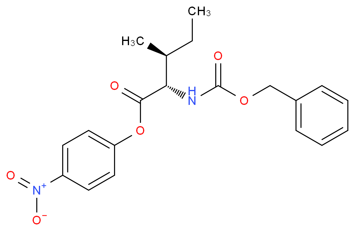 4-nitrophenyl (2S,3S)-2-{[(benzyloxy)carbonyl]amino}-3-methylpentanoate_分子结构_CAS_2130-99-6