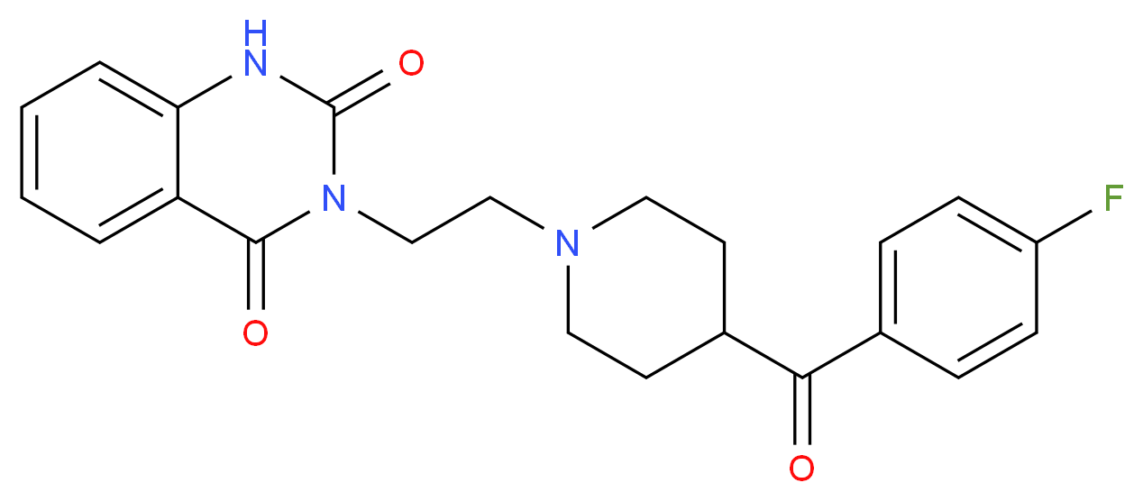 3-{2-[4-(4-fluorobenzoyl)piperidin-1-yl]ethyl}-1,2,3,4-tetrahydroquinazoline-2,4-dione_分子结构_CAS_74050-98-9