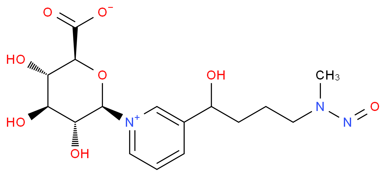 1-[(2R,3R,4S,5S,6S)-6-carboxylato-3,4,5-trihydroxyoxan-2-yl]-3-{1-hydroxy-4-[methyl(nitroso)amino]butyl}-1λ<sup>5</sup>-pyridin-1-ylium_分子结构_CAS_350508-29-1