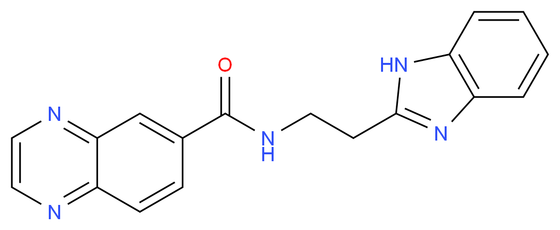N-[2-(1H-benzimidazol-2-yl)ethyl]quinoxaline-6-carboxamide_分子结构_CAS_)