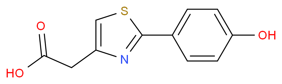 [2-(4-hydroxyphenyl)-1,3-thiazol-4-yl]acetic acid_分子结构_CAS_23551-34-0)